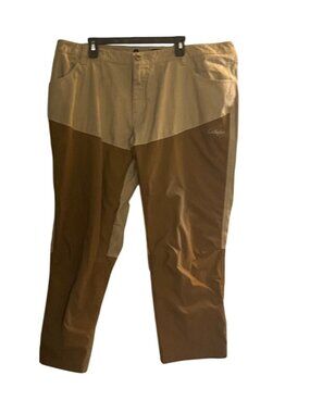 Cabelas Upland Traditions Mens Hunting Pants Beige & Brown Classic Fit 44x30